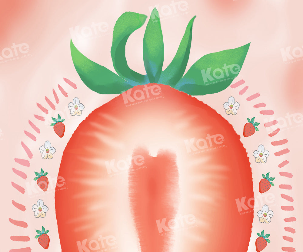 Kate Summer Strawberry Backdrop Cake Smash Designed by Chain Photography - Kate Backdrop AU