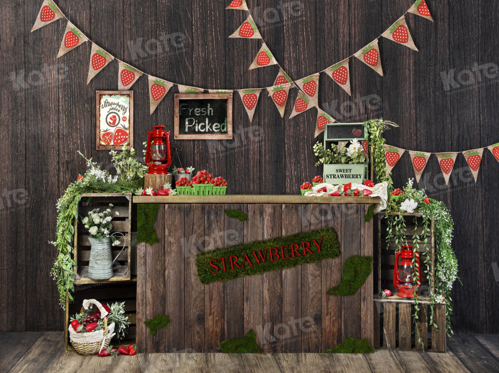 Kate Sweet Strawberry Wood Backdrop for Photography - Kate Backdrop AU