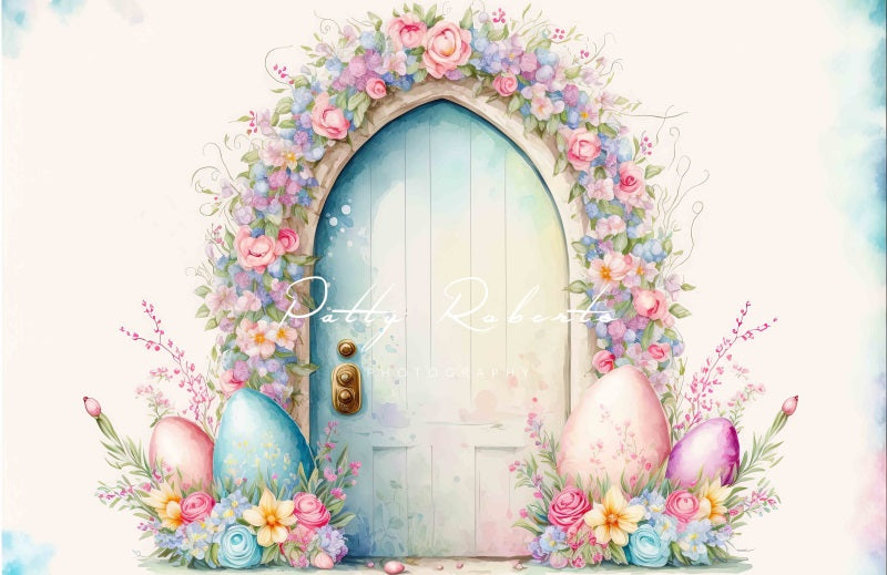 Kate Easter Eggs Door Backdrop Flower Designed by Patty Robertss - Kate Backdrop AU