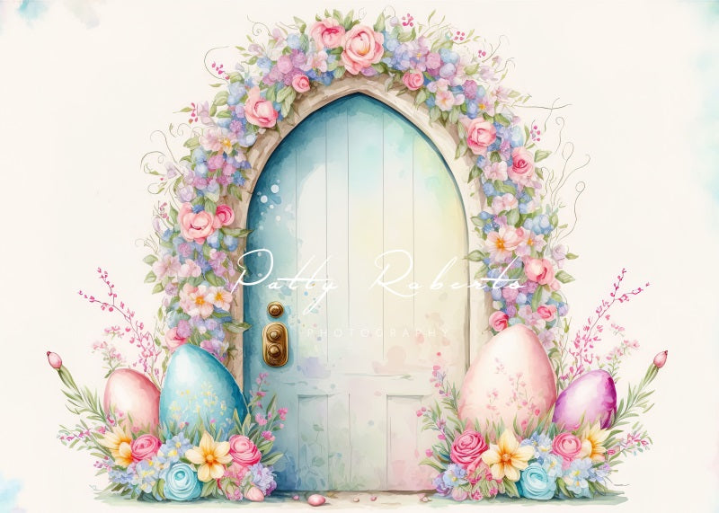 Kate Easter Eggs Door Backdrop Flower Designed by Patty Robertss - Kate Backdrop AU