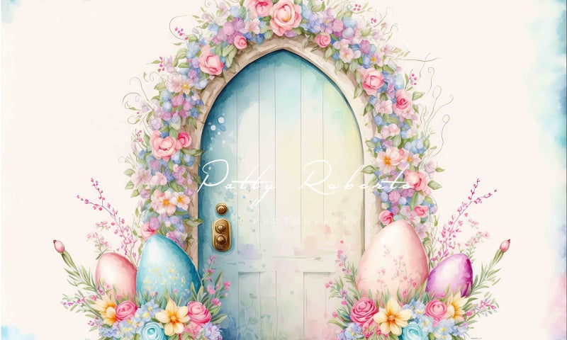 Kate Easter Eggs Door Backdrop Flower Designed by Patty Robertss - Kate Backdrop AU