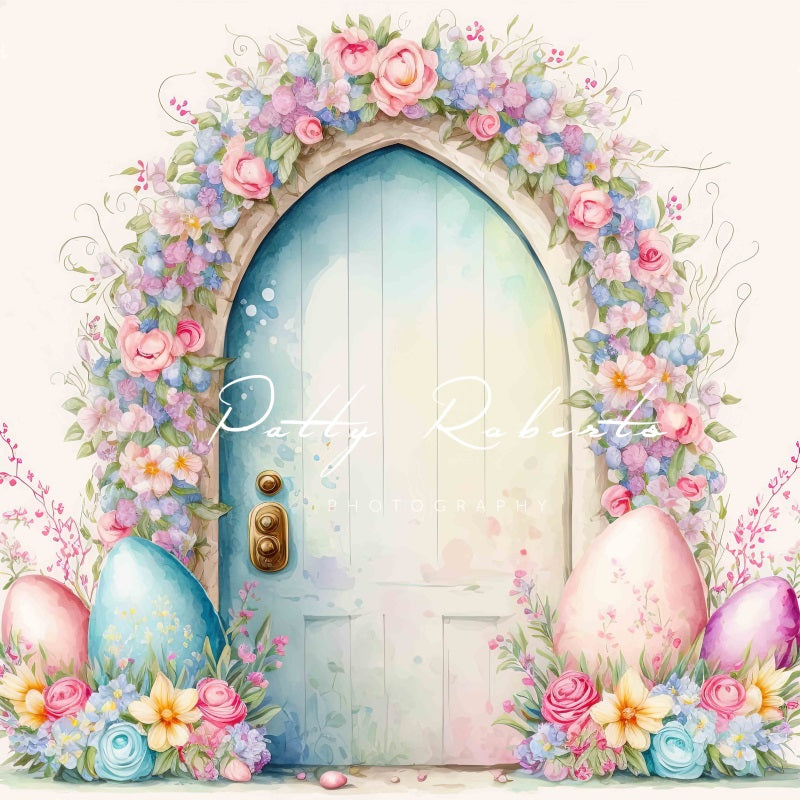 Kate Easter Eggs Door Backdrop Flower Designed by Patty Robertss - Kate Backdrop AU