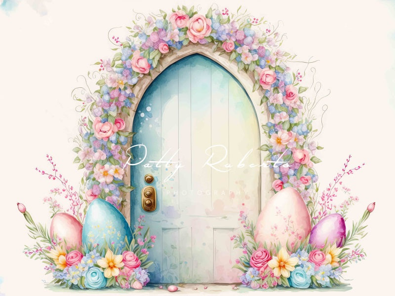 Kate Easter Eggs Door Backdrop Flower Designed by Patty Robertss - Kate Backdrop AU