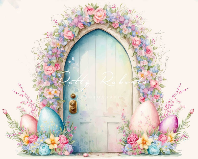 Kate Easter Eggs Door Backdrop Flower Designed by Patty Robertss - Kate Backdrop AU