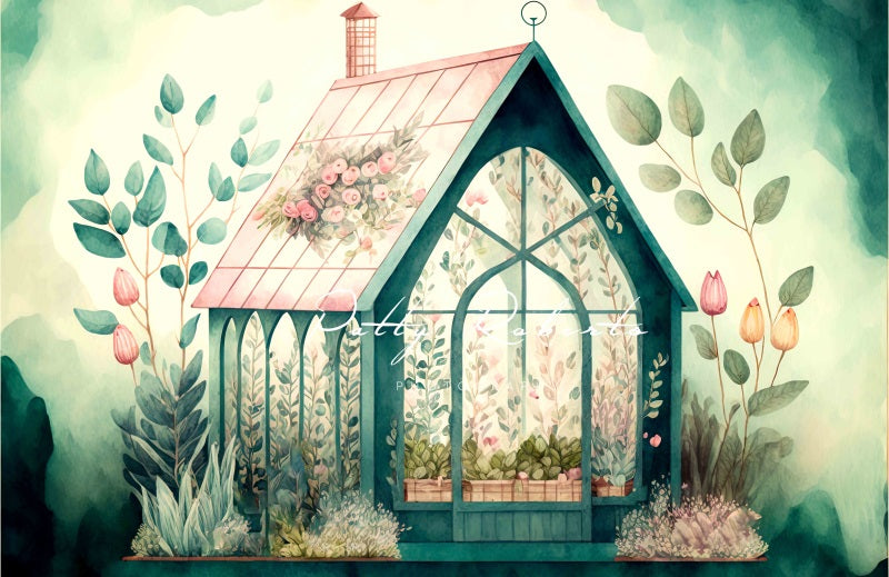 Kate Little Greenhouse Backdrop Flower Designed by Patty Robertss - Kate Backdrop AU