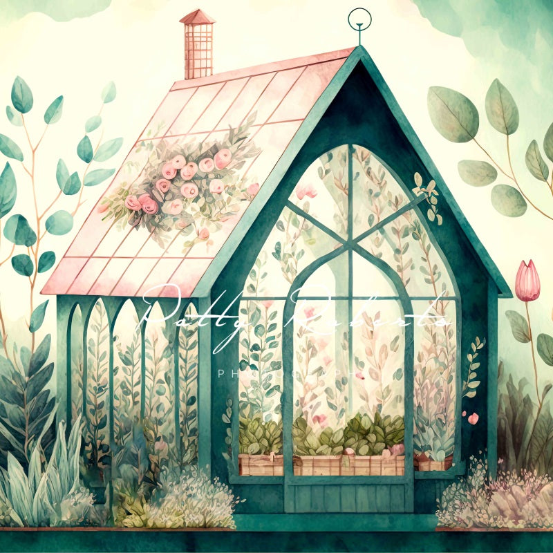 Kate Little Greenhouse Backdrop Flower Designed by Patty Robertss - Kate Backdrop AU