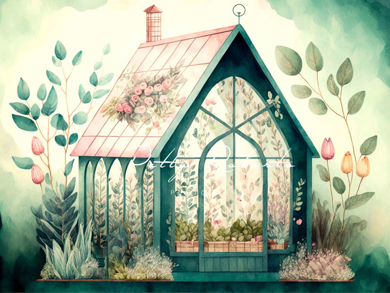Kate Little Greenhouse Backdrop Flower Designed by Patty Robertss - Kate Backdrop AU