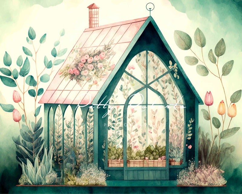 Kate Little Greenhouse Backdrop Flower Designed by Patty Robertss - Kate Backdrop AU