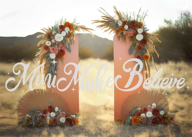 Kate Painted Boho Floral Backdrop Outside Wall Panels Designed by Mini MakeBelieve - Kate Backdrop AU