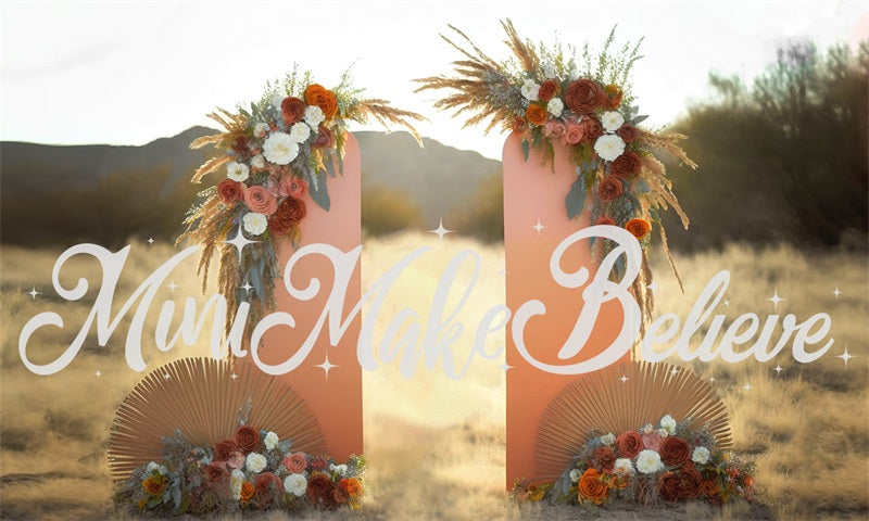 Kate Painted Boho Floral Backdrop Outside Wall Panels Designed by Mini MakeBelieve - Kate Backdrop AU