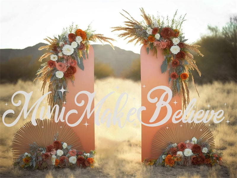 Kate Painted Boho Floral Backdrop Outside Wall Panels Designed by Mini MakeBelieve - Kate Backdrop AU