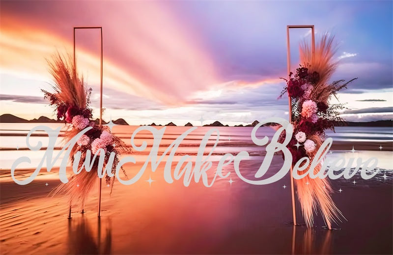 Kate Painted Summer Sunset Backdrop Boho Beach Designed by Mini MakeBelieve - Kate Backdrop AU