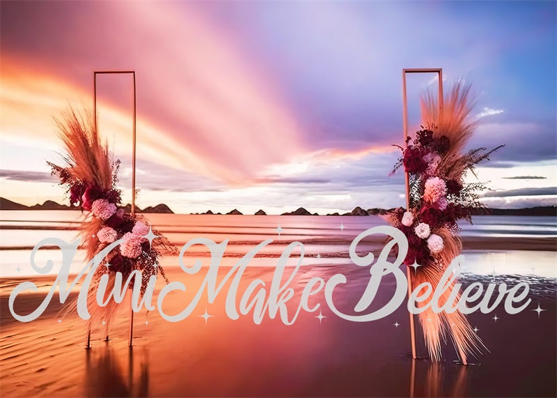 Kate Painted Summer Sunset Backdrop Boho Beach Designed by Mini MakeBelieve - Kate Backdrop AU