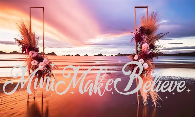 Kate Painted Summer Sunset Backdrop Boho Beach Designed by Mini MakeBelieve - Kate Backdrop AU