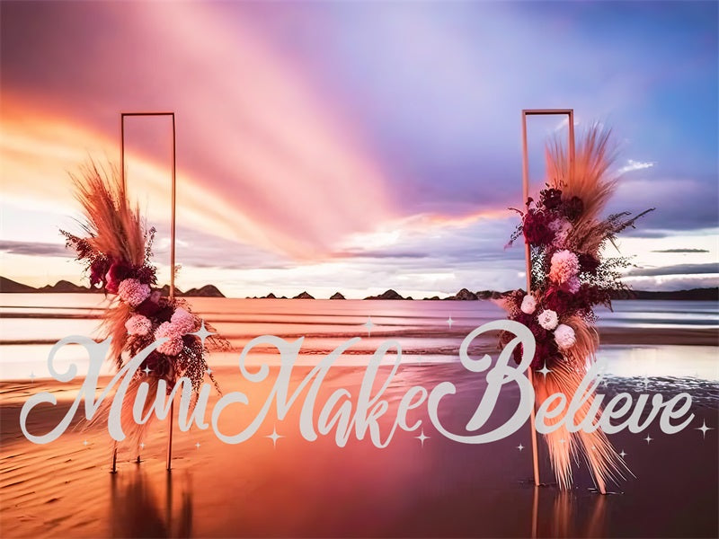 Kate Painted Summer Sunset Backdrop Boho Beach Designed by Mini MakeBelieve - Kate Backdrop AU