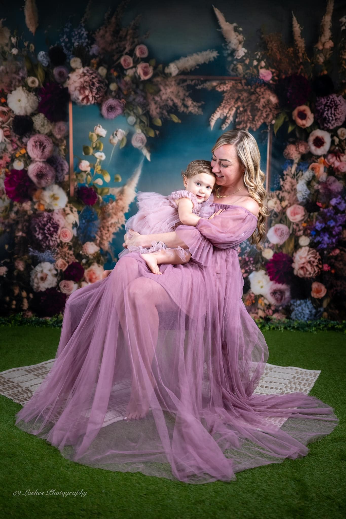 Kate Painterly Fine Art Backdrop Frame Spring Flowers Designed by Mini MakeBelieve - Kate Backdrop AU