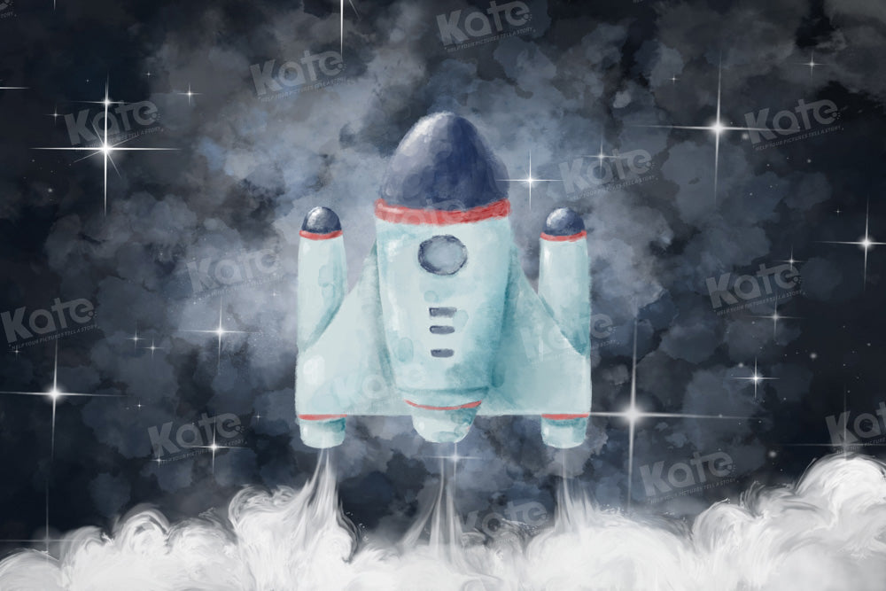 Kate Liftoff Rocket Backdrop Party Designed by GQ - Kate Backdrop AU