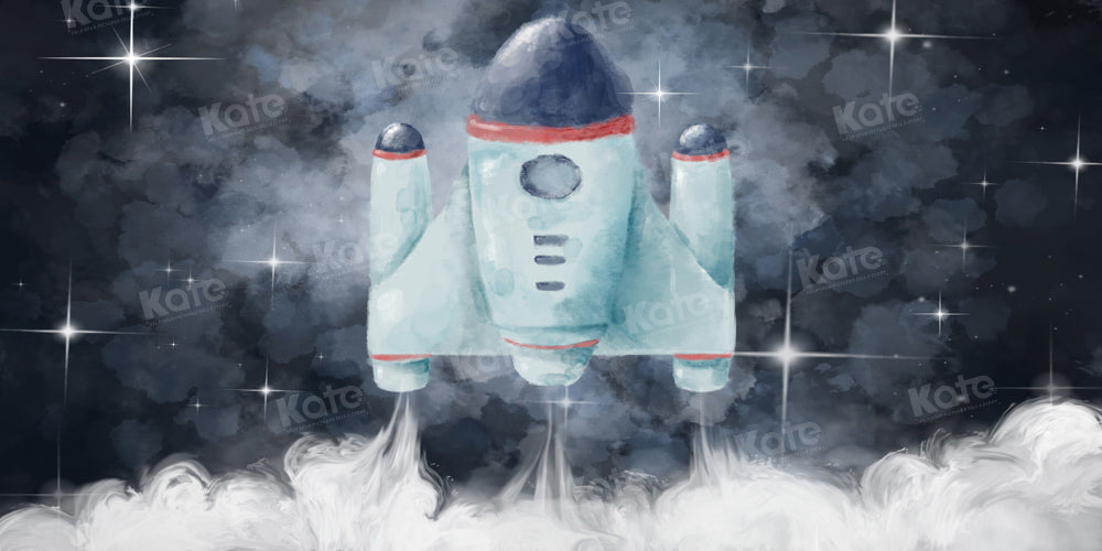 Kate Liftoff Rocket Backdrop Party Designed by GQ - Kate Backdrop AU