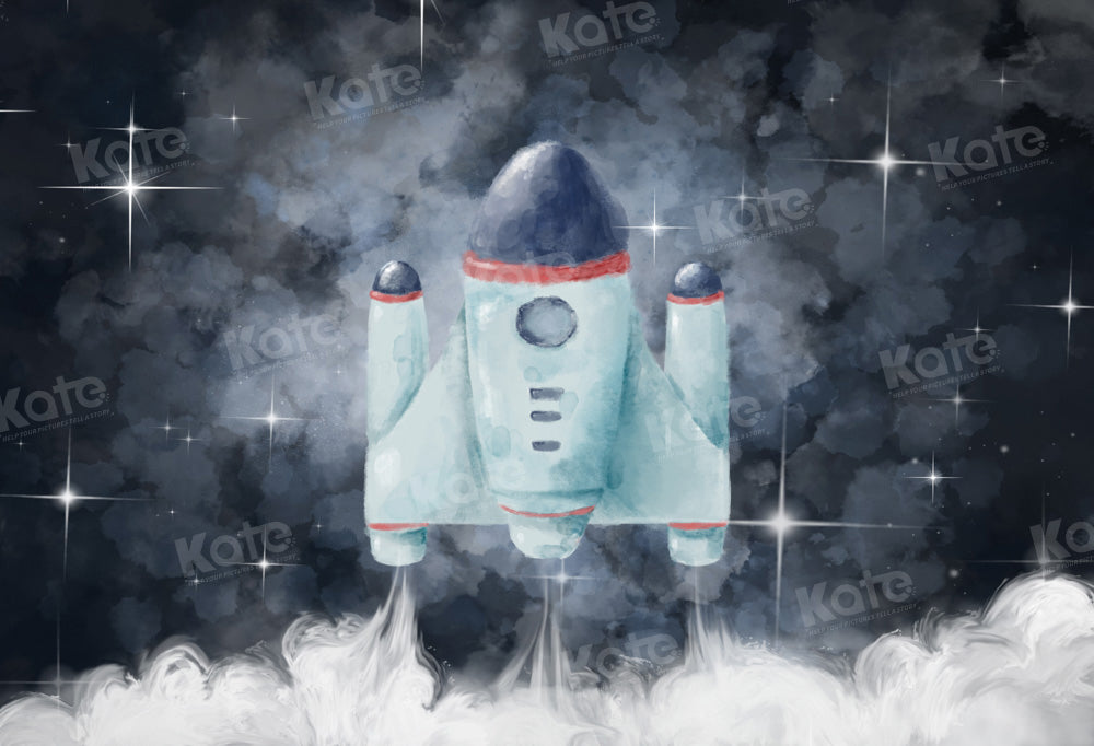 Kate Liftoff Rocket Backdrop Party Designed by GQ - Kate Backdrop AU