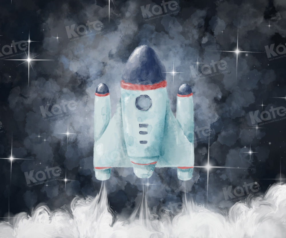 Kate Liftoff Rocket Backdrop Party Designed by GQ - Kate Backdrop AU