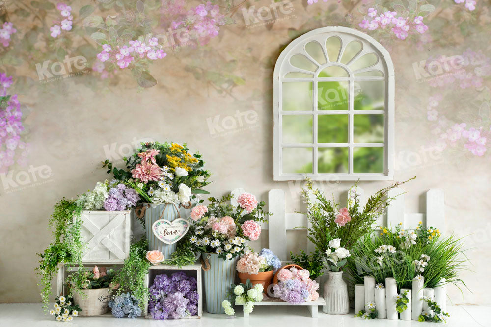 Kate Spring Flowers Backdrop Window Designed by Emetselch - Kate Backdrop AU