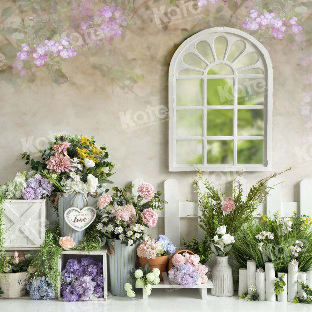 Kate Spring Flowers Backdrop Window Designed by Emetselch - Kate Backdrop AU