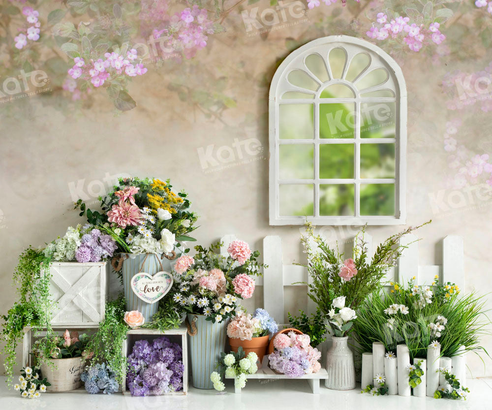 Kate Spring Flowers Backdrop Window Designed by Emetselch - Kate Backdrop AU