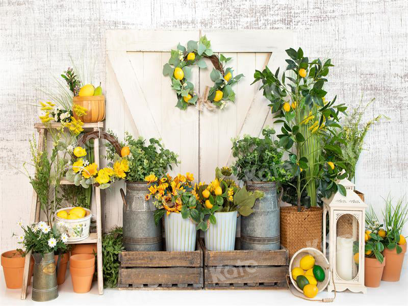 Kate Spring/Summer Lemon Barn Backdrop for Photography - Kate Backdrop AU