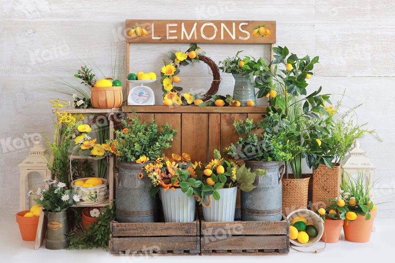 Kate Spring/Summer Sell Lemon Cart Backdrop for Photography - Kate Backdrop AU