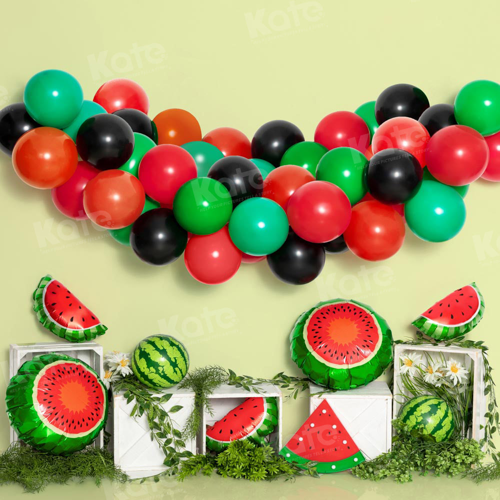 Kate Summer Watermelon Party Backdrop Cake Smash Designed by Emetselch - Kate Backdrop AU