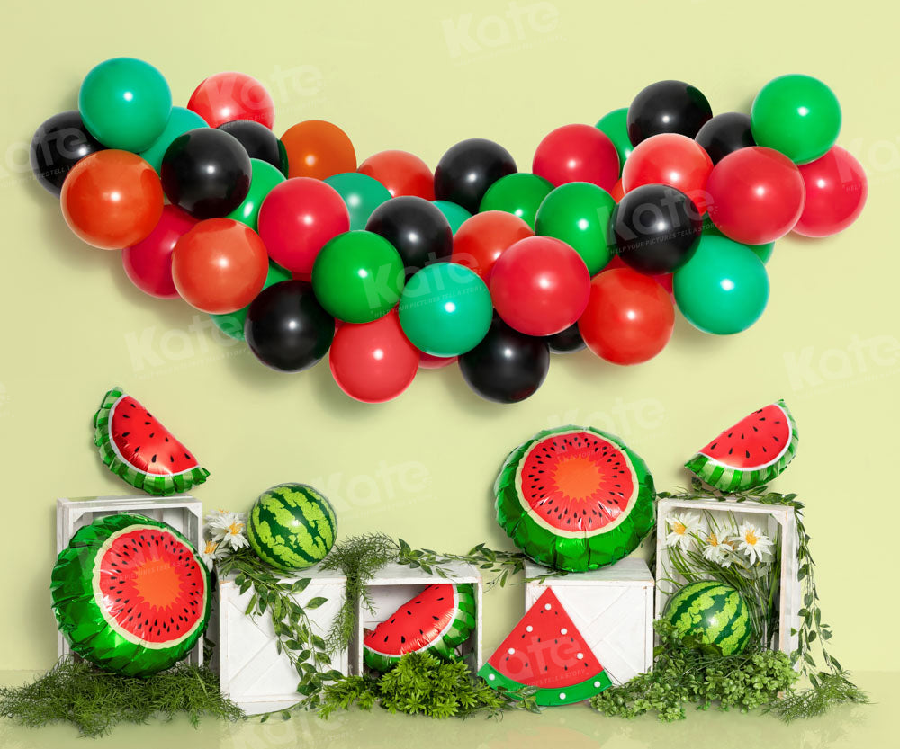 Kate Summer Watermelon Party Backdrop Cake Smash Designed by Emetselch - Kate Backdrop AU
