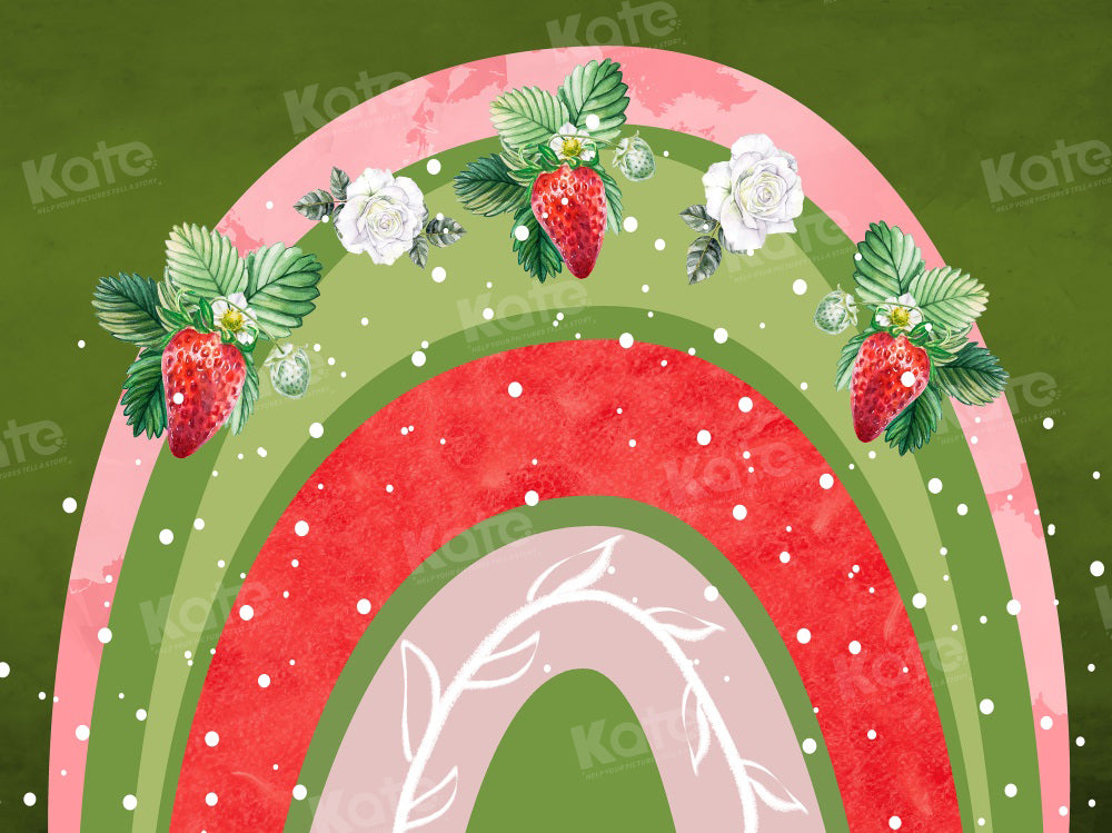 Kate Summer Strawberry Rainbow Backdrop for Photography - Kate Backdrop AU