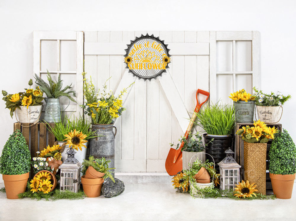 Kate Summer Sunflower Barn Farm Backdrop for Photography - Kate Backdrop AU