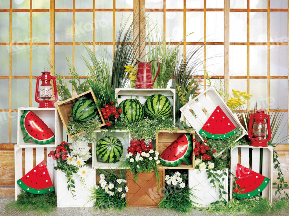 Kate Fruit Watermelon Backdrop Summer Window Designed by Emetselch - Kate Backdrop AU