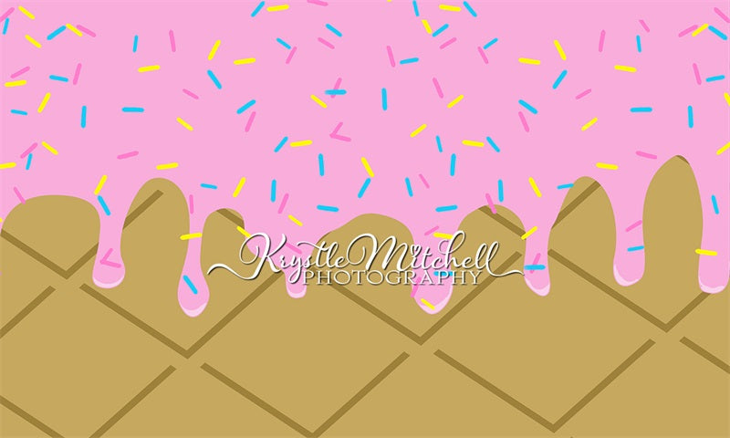 Kate Ice Cream Party Backdrop Designed By Krystle Mitchell Photography - Kate Backdrop AU