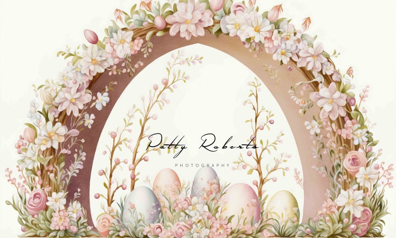 Kate Beige Easter Oil Painted Arch Backdrop Designed by Patty Robertss - Kate Backdrop AU