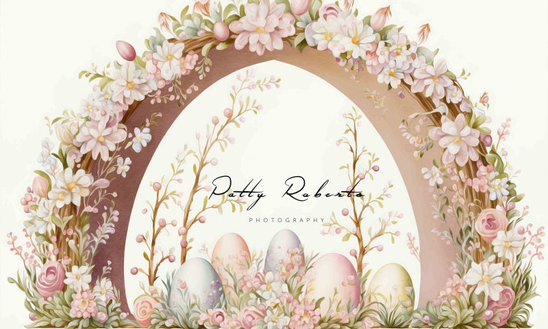 Kate Beige Easter Oil Painted Arch Backdrop Designed by Patty Robertss - Kate Backdrop AU