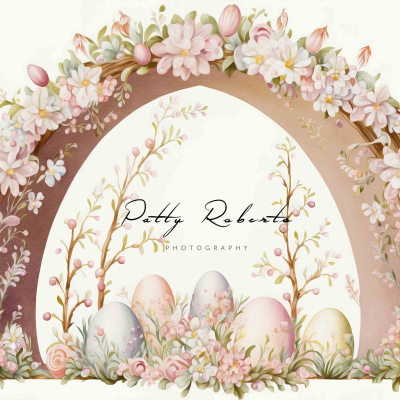 Kate Beige Easter Oil Painted Arch Backdrop Designed by Patty Robertss - Kate Backdrop AU