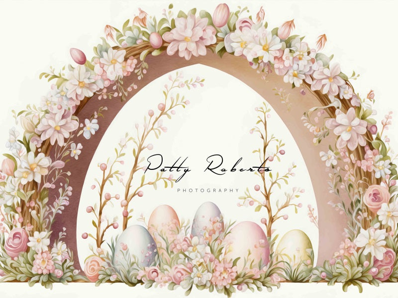 Kate Beige Easter Oil Painted Arch Backdrop Designed by Patty Robertss - Kate Backdrop AU