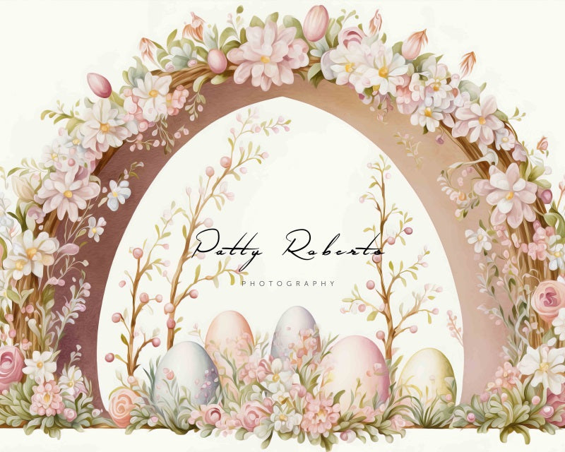 Kate Beige Easter Oil Painted Arch Backdrop Designed by Patty Robertss - Kate Backdrop AU