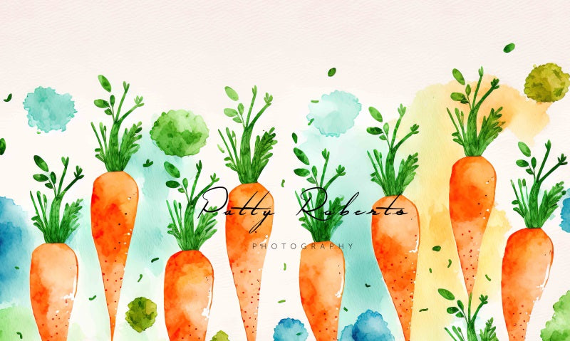 Kate Easter Large Carrots Backdrop Designed by Patty Robertss - Kate Backdrop AU