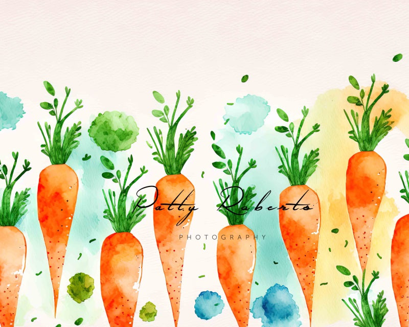 Kate Easter Large Carrots Backdrop Designed by Patty Robertss - Kate Backdrop AU
