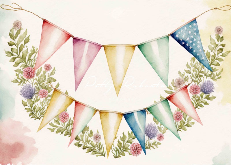 Kate Flower Garland Backdrop Spring Designed by Patty Robertss - Kate Backdrop AU