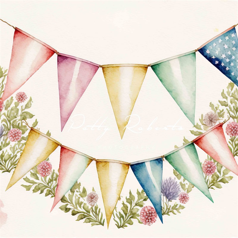 Kate Flower Garland Backdrop Spring Designed by Patty Robertss - Kate Backdrop AU