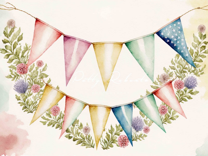 Kate Flower Garland Backdrop Spring Designed by Patty Robertss - Kate Backdrop AU