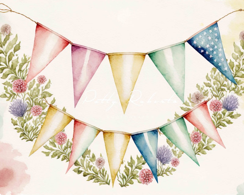 Kate Flower Garland Backdrop Spring Designed by Patty Robertss - Kate Backdrop AU