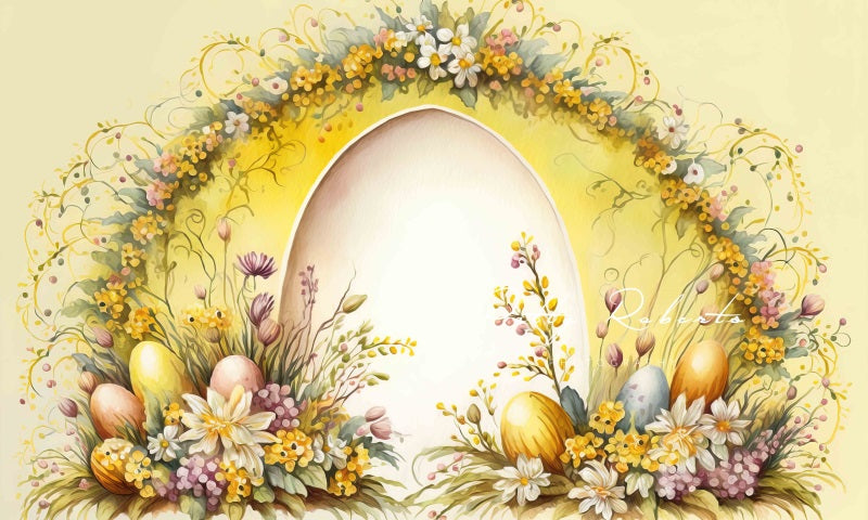 Kate Oil Painted Yellow Easter Arch Backdrop Designed by Patty Robertss - Kate Backdrop AU