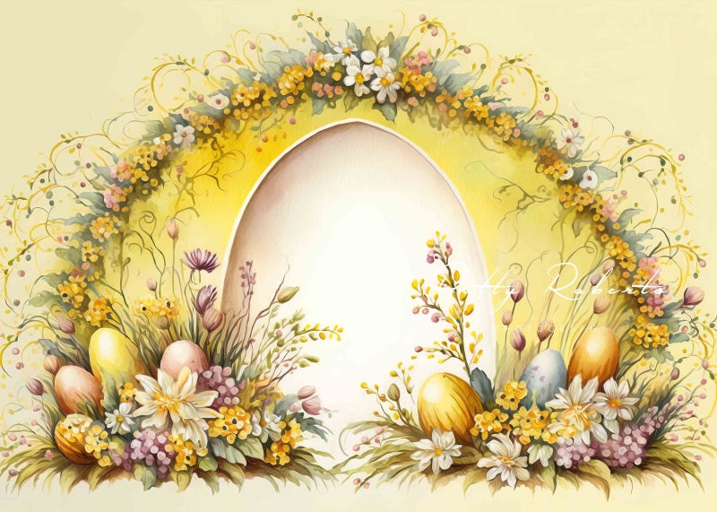 Kate Oil Painted Yellow Easter Arch Backdrop Designed by Patty Robertss - Kate Backdrop AU