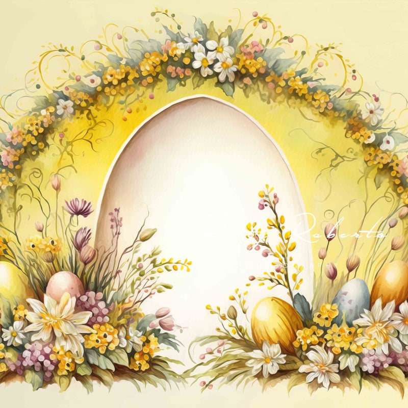 Kate Oil Painted Yellow Easter Arch Backdrop Designed by Patty Robertss - Kate Backdrop AU