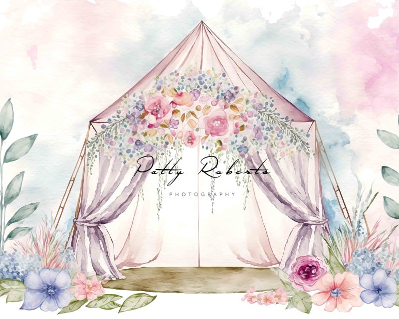 Kate Spring Boho Tepee Backdrop Designed by Patty Robertss - Kate Backdrop AU